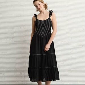 American Eagle Outfitters Black Midi Dress